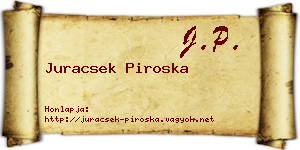 Juracsek Piroska névjegykártya