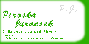 piroska juracsek business card